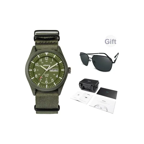 INFANTRY Pilot Collection · Adventurer Кварцевый механизм Нейлоновый ремешок Часы Мужские Зеленый циферблат