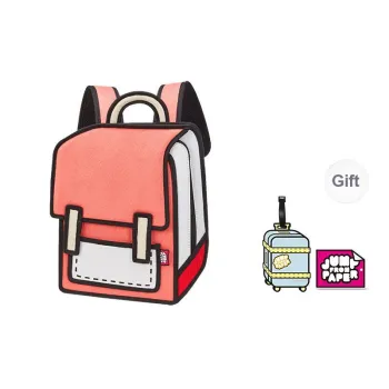 JumpFromPaper Polyester Comic Universe Backpack Handbag Regular Unisex Watermelon Red