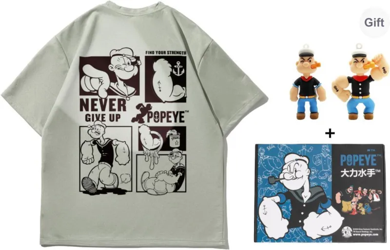 POPEYE Summer T Shirt Unisex Graduation Season Includes Gift Box Set-17