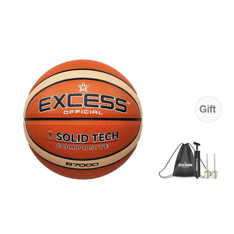 EXCESS B7000 PU Basketball Brown Size 7 Ball Competition Unisex-0