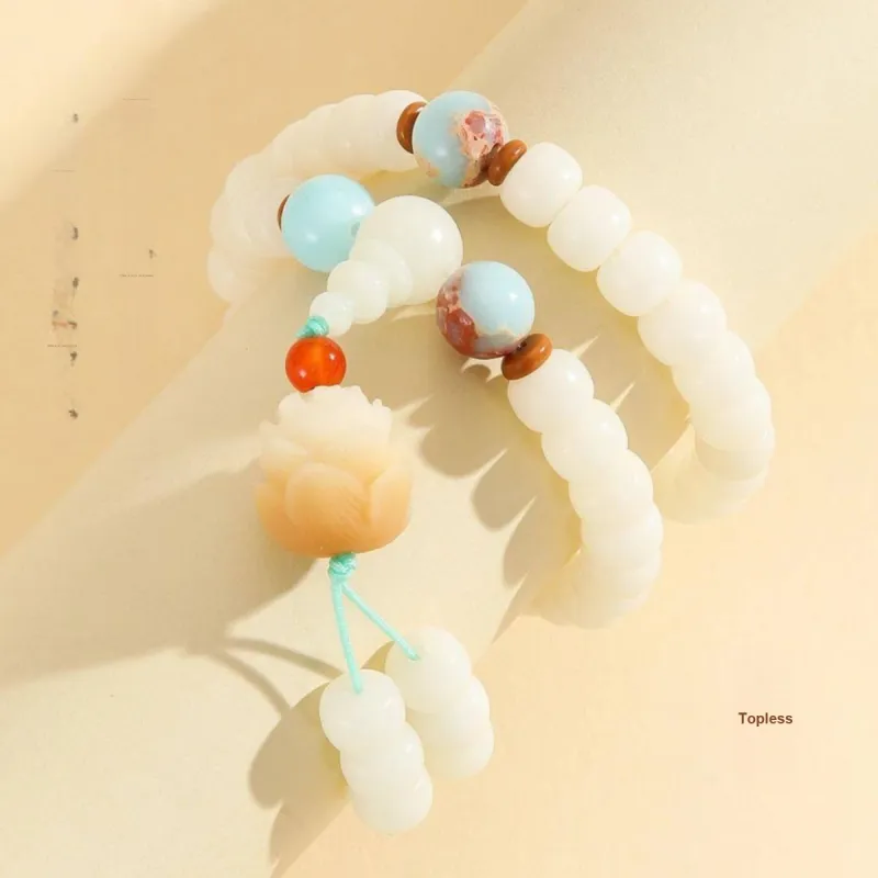 JIUHUASHAN White Jade Bodhi Bracelets Unisex-25