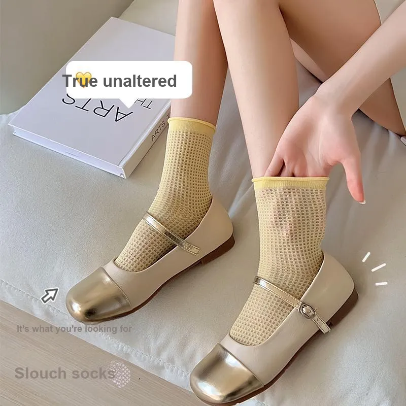 Lan Miao Mid Calf Socks Women's Shopping Bag Combo Set-13
