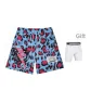 Single Layer Blue+High-Rebound Pants (Pink Lightning Jaguar+Embroidery)