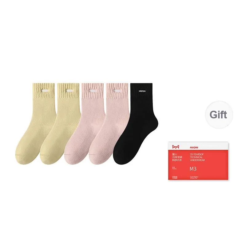 MIIOW Mid Calf Socks Women's Shopping Bag Combo Set-27