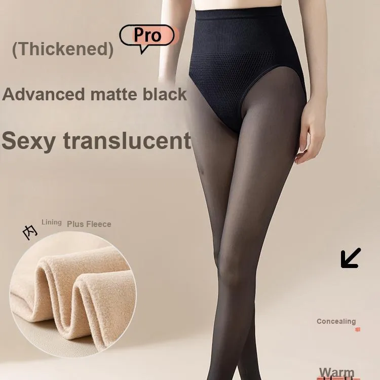 MIIOW Pantyhose Women's 1 Pack Black Transparent Skin-3