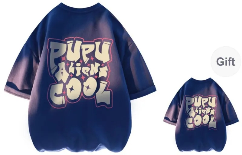 PUPU ALIENS T-Shirt Summer Unisex-16