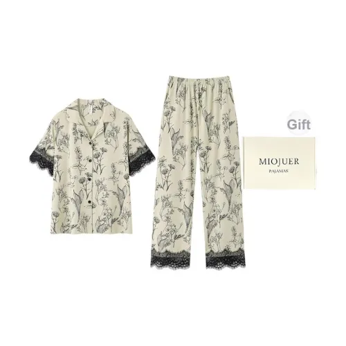MIOJUER Пижамный комплект женский мятно-зеленый