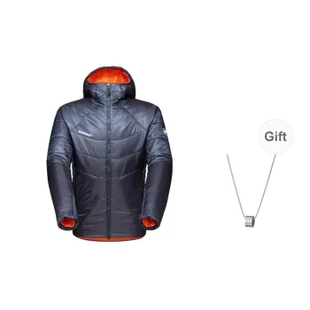 MAMMUT Eigerjoch Jackets Coats Unisex Dark Midnight Black Comes With Necklace