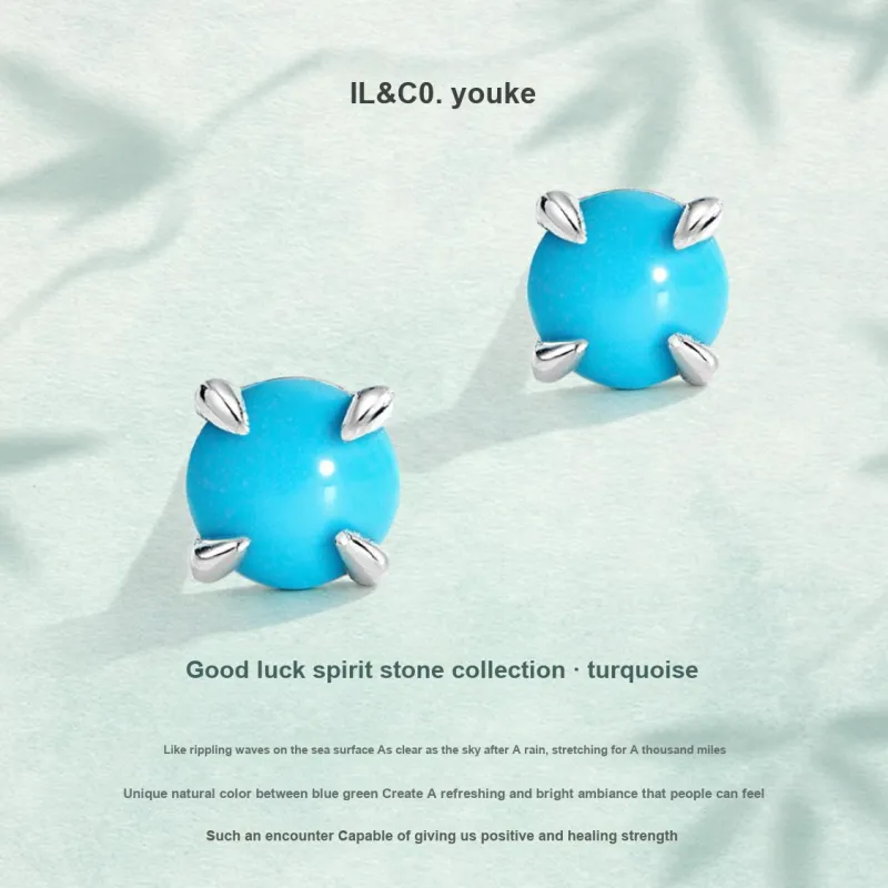 IL&CO. Turquoise Stud Earrings Unisex-1