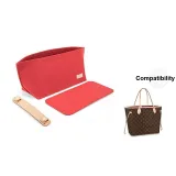 Vegetable Tanned Leather Pressure-Relieving Shoulder Pads-Red Medium Size Liner+Bottom Pad Combination