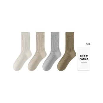 XXLLG Mid Calf Socks Women's Shopping Bag 4 Pack