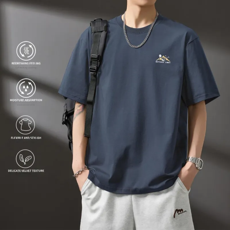 WOOD SOON Summer Sports Crew Neck Basic T Shirt Unisex-8