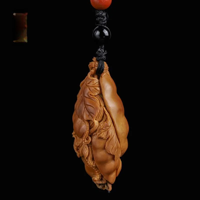 ZHOUPAI Olive Pit Nucleus Carved Pendant Unisex-3