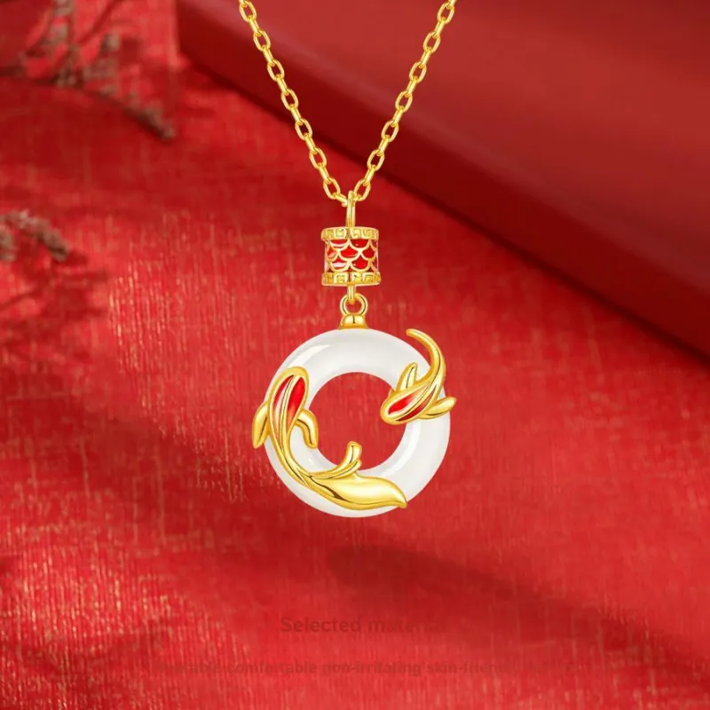 Master Kim Chalcedony Jade Necklaces Unisex-4