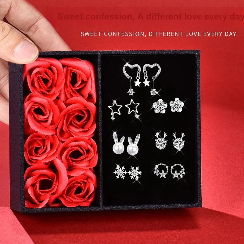 GAGA S925 Silver Stud Earrings Women's-1