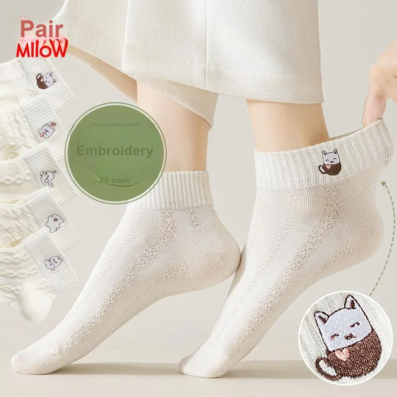 MIIOW Ankle Socks Women's 5 Pack-3