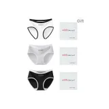 White+Heather Gray+Black[Type A 100% cotton 10A Antibacterial]
