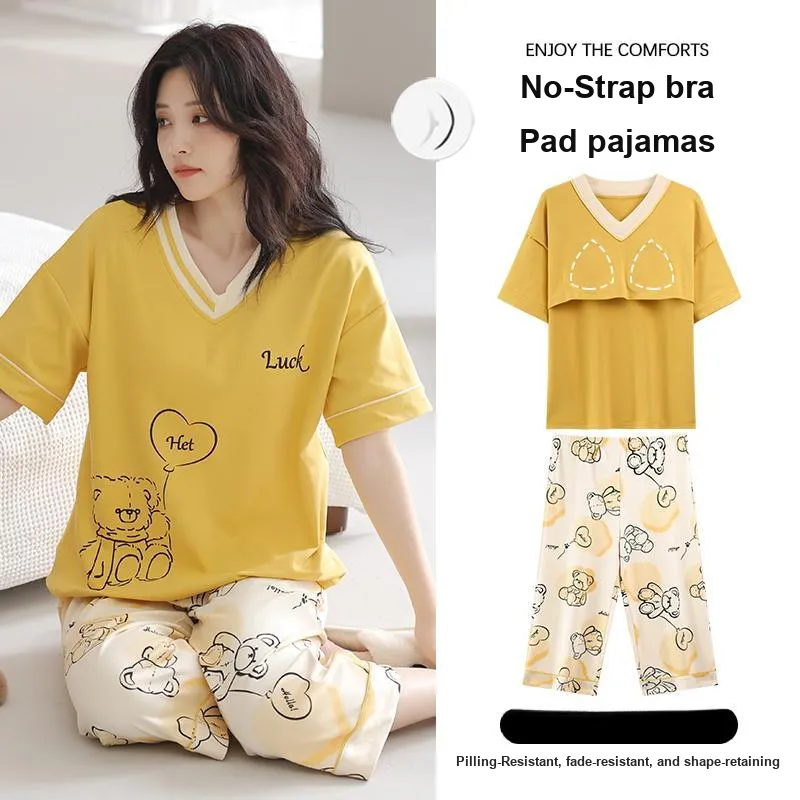 MADALLO Pajama Set Women's Yellow-1