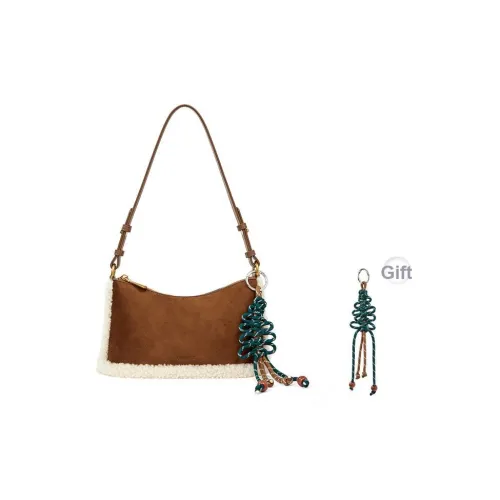 teenmix Сумка через плечо из коровьей кожи Маленькая Женская Коричневая Черная