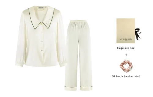 NOT JUST PAJAMA Pearl White Длинный рукав Женские пижамные комплекты