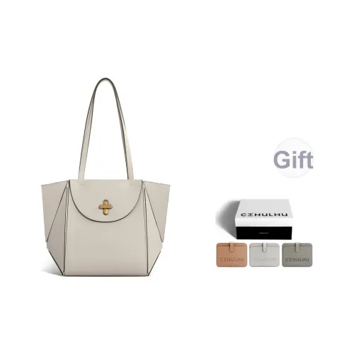 Cthulhu Коровья кожа Элегантный Минималистский стиль Капсула Складная Сумка на плечо Средний Женский Черный Бежевый Серый Белый