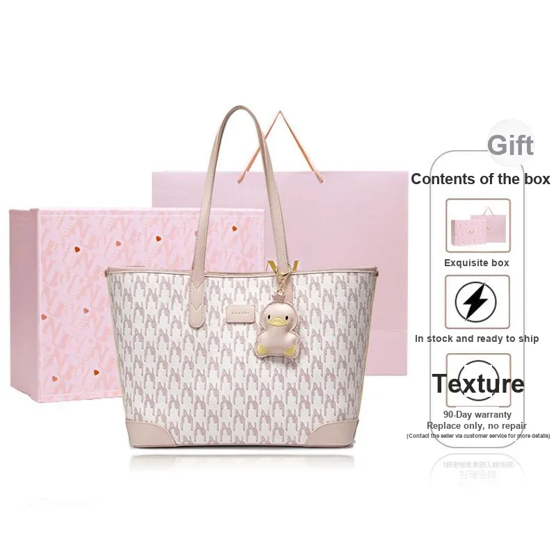 NUCELLE PVC Shoulder Bag Tote Laptop Bag Shoulder Bag Women's Hyacinth Pink