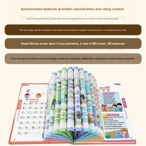 Happy Fish Английский язык Словарь Класс с Синхронизированным Аудиокнигой Развивающие Игрушки