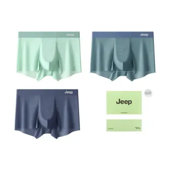 Jeep Underpants Non Clogging 7A Antibacterial Ice Silk Fabric Soft Men's 3 Pack