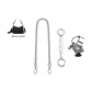 White Lily 45cm Decorative Chain+White Pearl+Floral Pendant[Set 2]