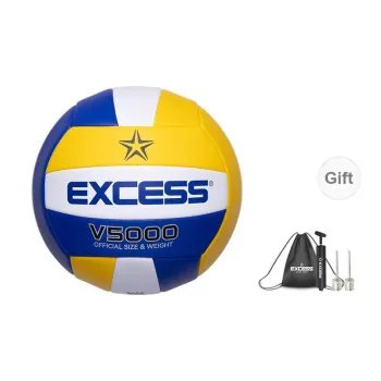 EXCESS PVC Size 5 Ball Specialized Volleyball For Middle School Entrance Exam Unisex Yellow Blue White