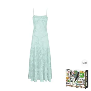 BVODE Slip Dresses Women's Green Shopping Bag