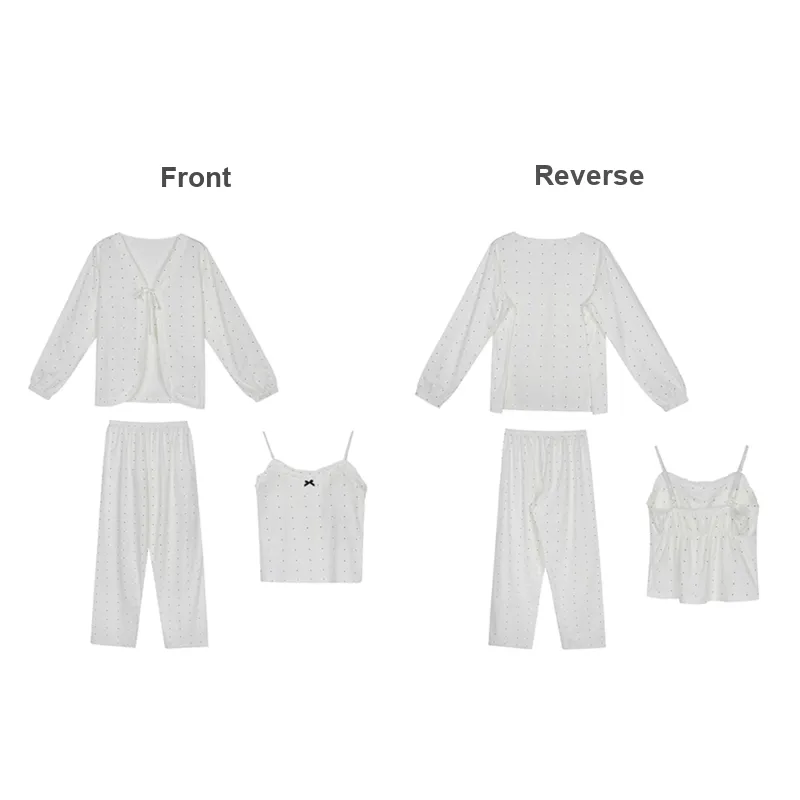 Joycefuuu Bra Pajama Set Women's Ecru-5