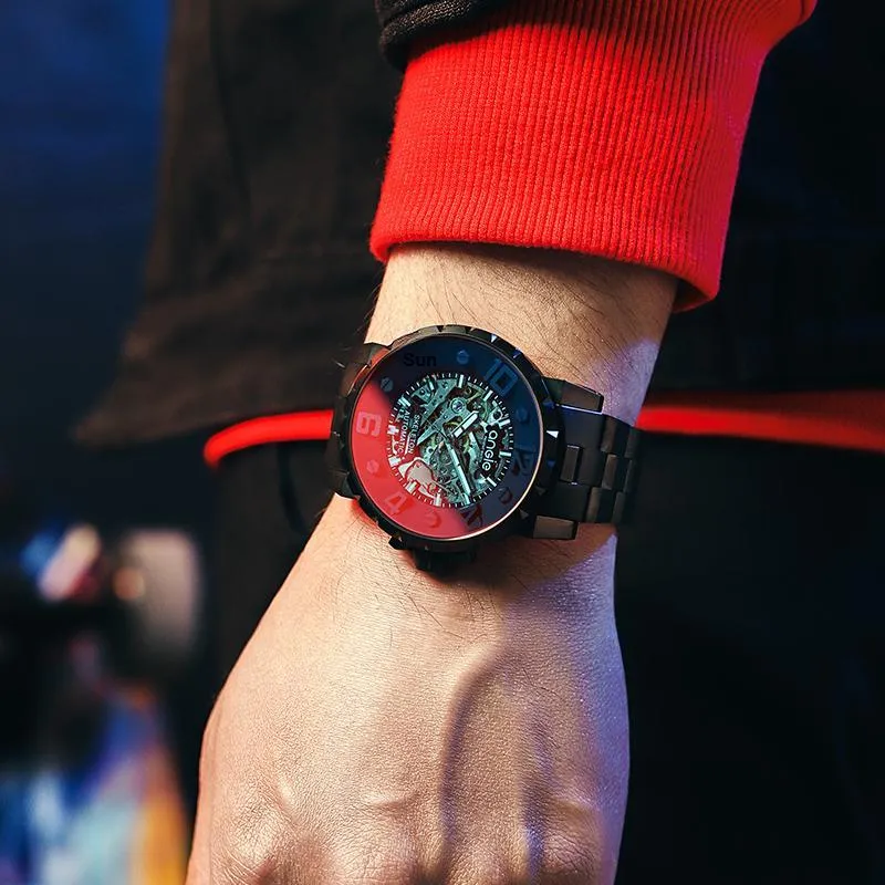 ANGIE PRESENT WATCH Men Skeleton Watch-2
