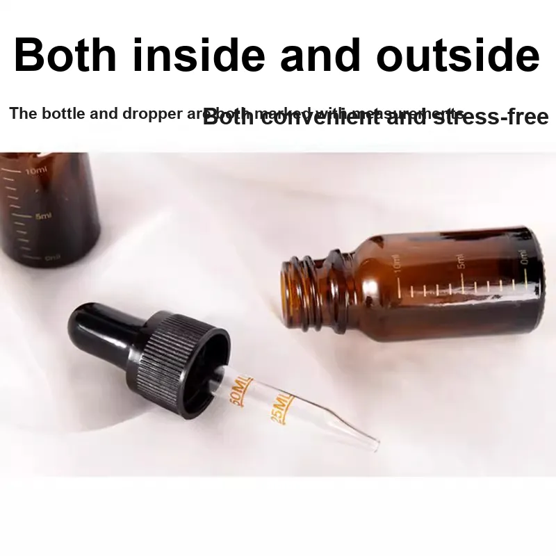 ZHENZI Glass Light Shielding Cosmetics Serum Sample Blending Dropper Filling Bottle-6