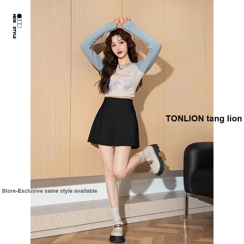 Tonlion Half Length Casual Short Skirts Women's-2