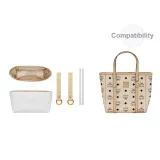 White (No Dividers) DuPont Paper Liner+Beige Abrasion-Resistant Buckle[Includes Protective Ring]