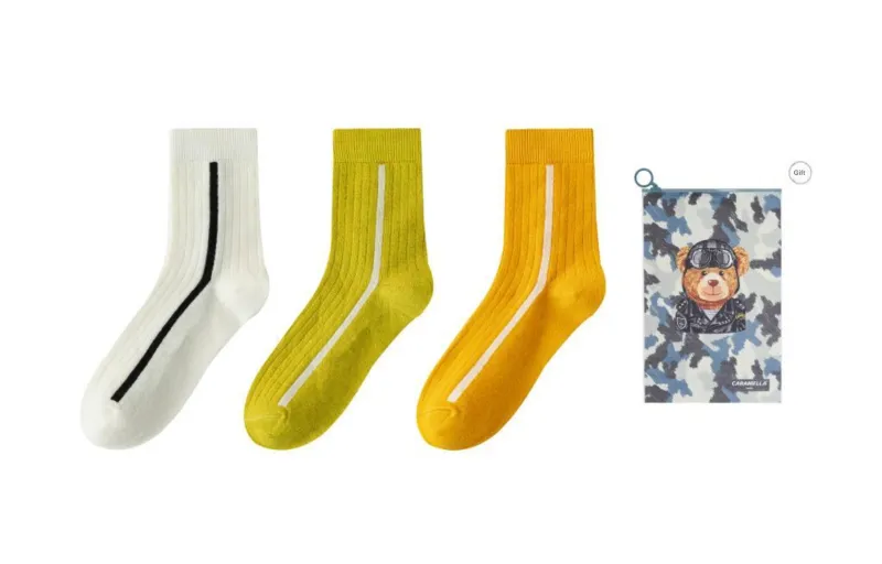 Caramella Mid Calf Socks Men's Box 5 Pack-4