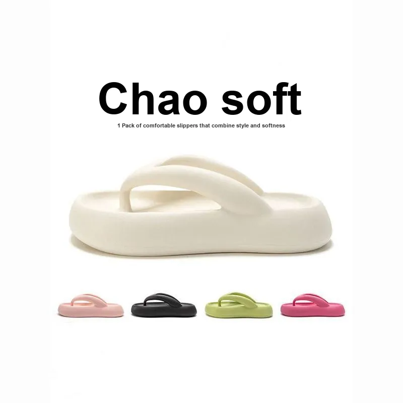 Ke Jiayi Slip Resistant Slippers Summer Squashy And Bouncy Feeling Platform Home Slippers-2