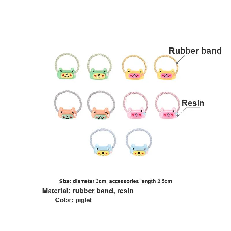 Yiru Rubber Band Resin Hair Tie Kids'-3