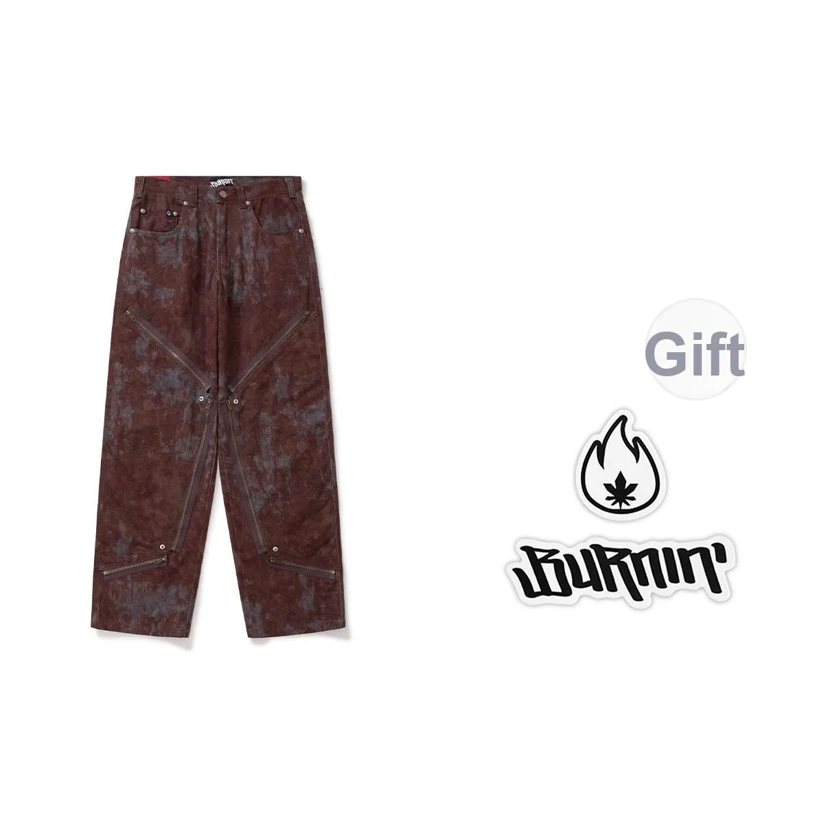 BURNIN Cargo Pants Unisex Rusty Red