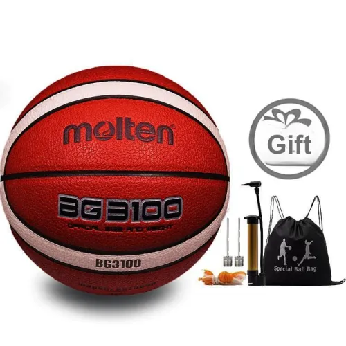 Molten PU Basketball Red White Black Size 7 Training Unisex