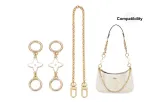 White Four-Leaf Clover (Two Pieces)+Decorative Chain 40cm