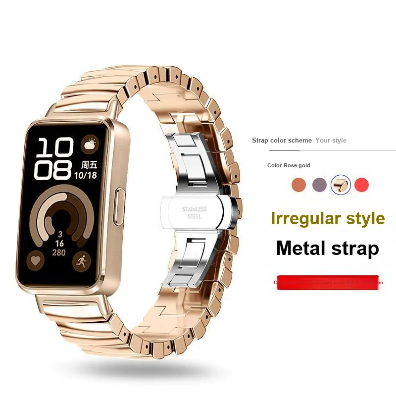 FZRT Huawei Honor Compatibility Watch Band 167mm Stainless Steel, Zinc Alloy Material-8