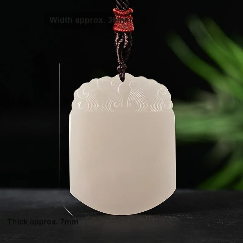 KUNYUYAO Pendants White Jade/Pale Greenish White Jade Unisex-30
