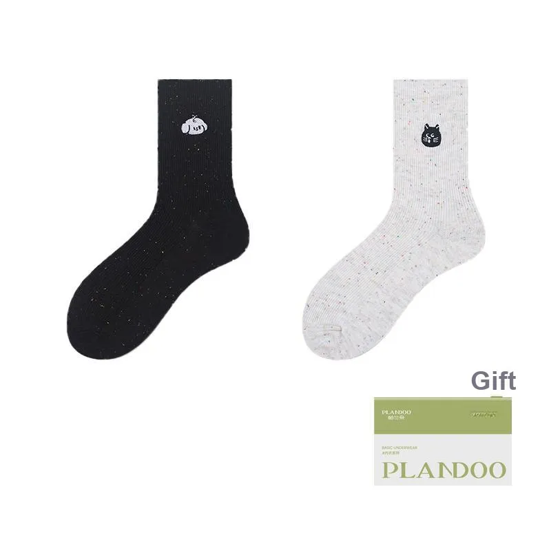 PLANDOO Mid Calf Socks Women's Shopping Bag Combo Set-8