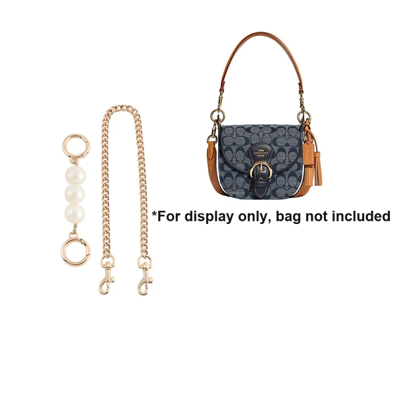 Ingenuity Handmade Alloy Extender Chain Coach Chambray Extended Length Chain Accessories Bag Strap Women's Gold Tone-1