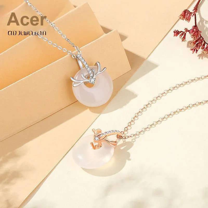 CHAOHONGJI Natural Chalcedony Necklaces Women's-1