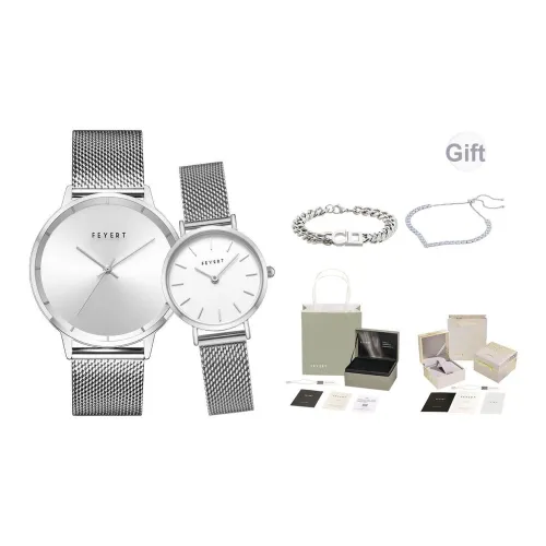 FEYERT Кварцевый механизм ремешок из нержавеющей стали унисекс серебристый циферблат