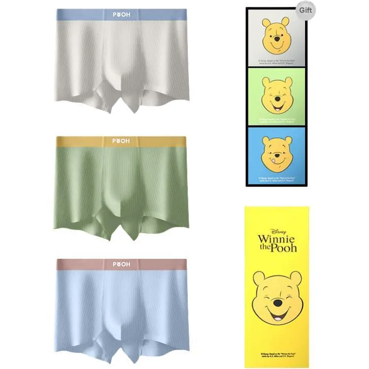 Disney Winnie The Pooh Series Underwear Gift Boxes Men's 3 Pack-18