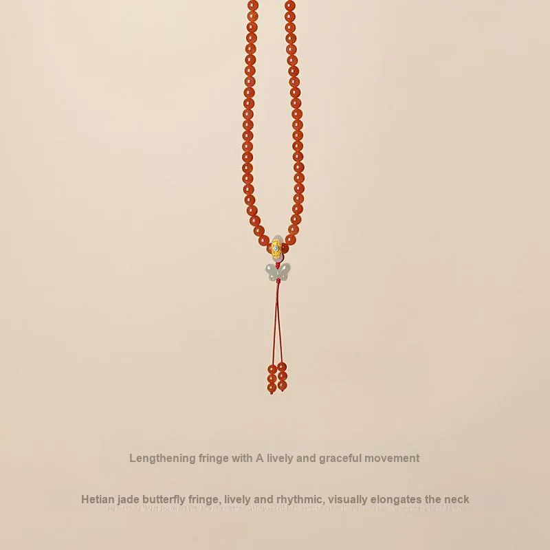 QIAOWUQIAONV Southern Red Agate Necklaces Women's-2
